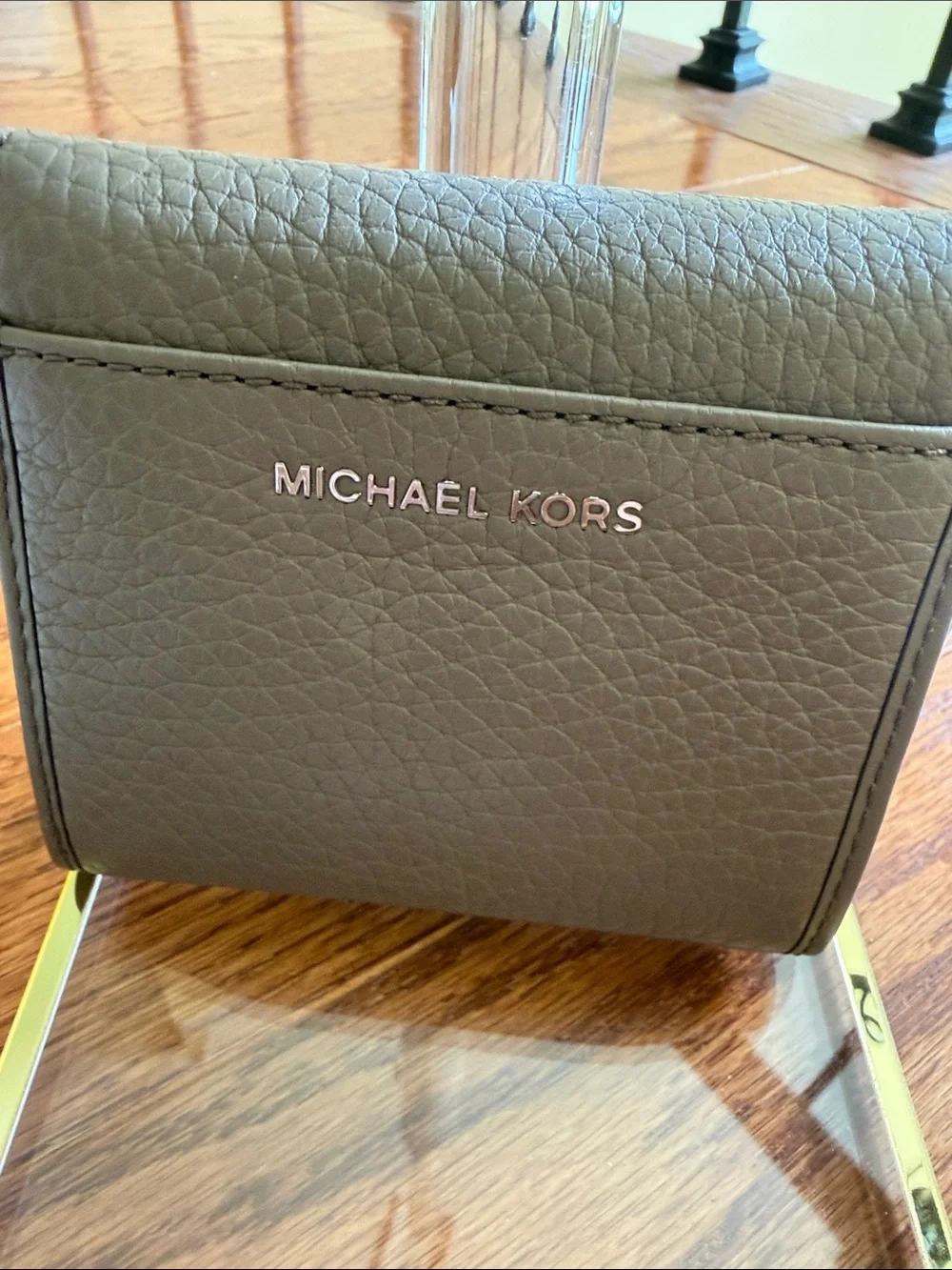 Michael Kors Cooper Cinder Wallet with Silver Buckle Detail